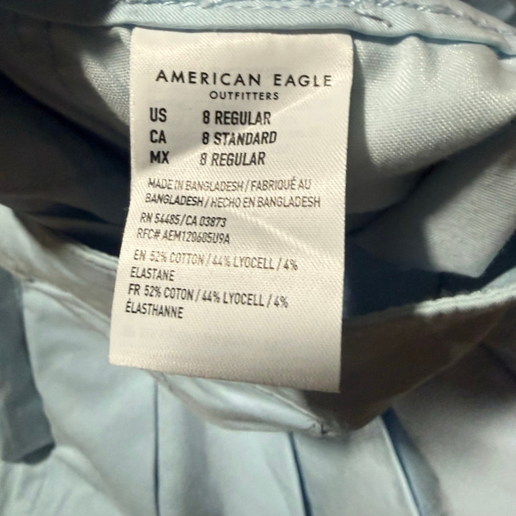 American Eagle Glacial Blue Pleated Mini Skirt Academia Preppy 8 - Picture 8 of 8